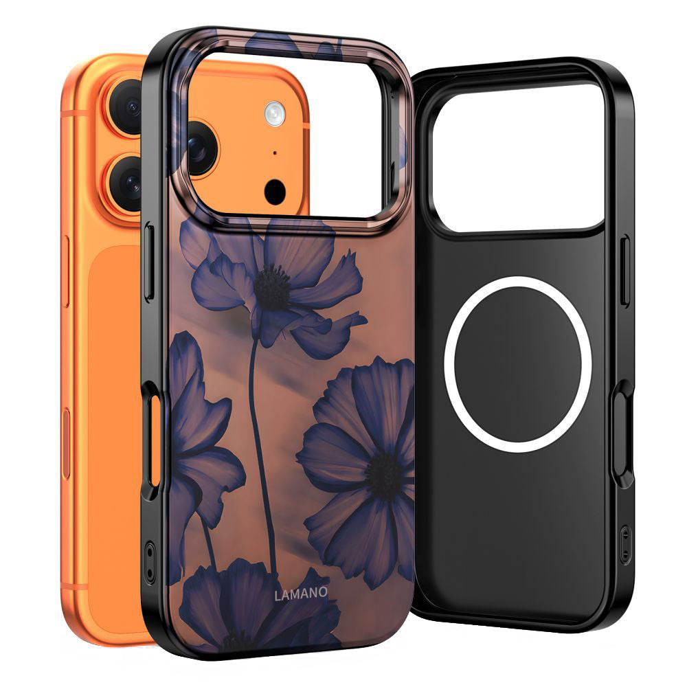 MagSafe Case for Apple iPhone 17 Pro Max, Tech-Protect, Lamano Velvet Night, Black