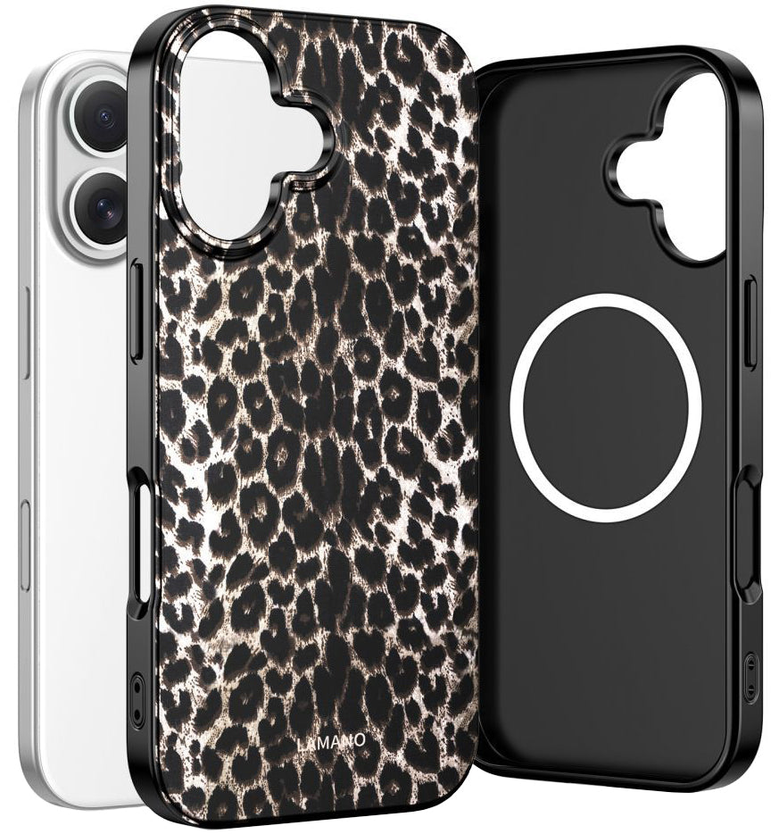 MagSafe hoesje voor Apple iPhone 17, Tech-Protect, Lamano Leopard, Zwart