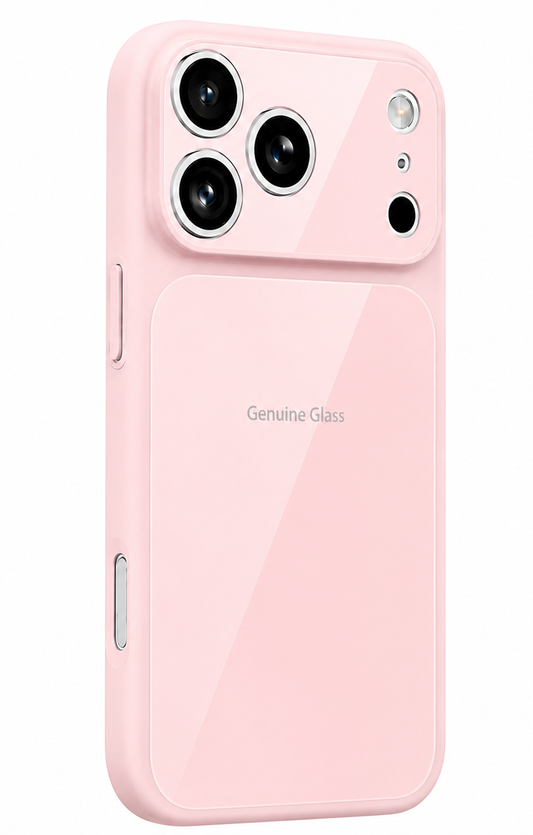 MagSafe-hoesje voor Apple iPhone 16, OEM, Echt Glas, Roze