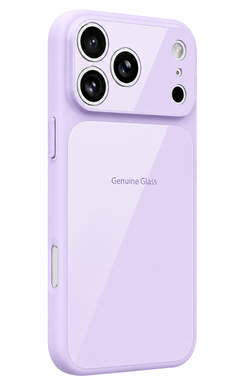 MagSafe-hoesje voor Apple iPhone 16 Pro, OEM, Echt Glas, Paars