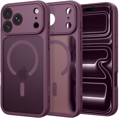 MagSafe-hoesje voor Apple iPhone 18 Pro / 17 Pro, Tech-Protect, BasicMag, Mat bordeauxrood