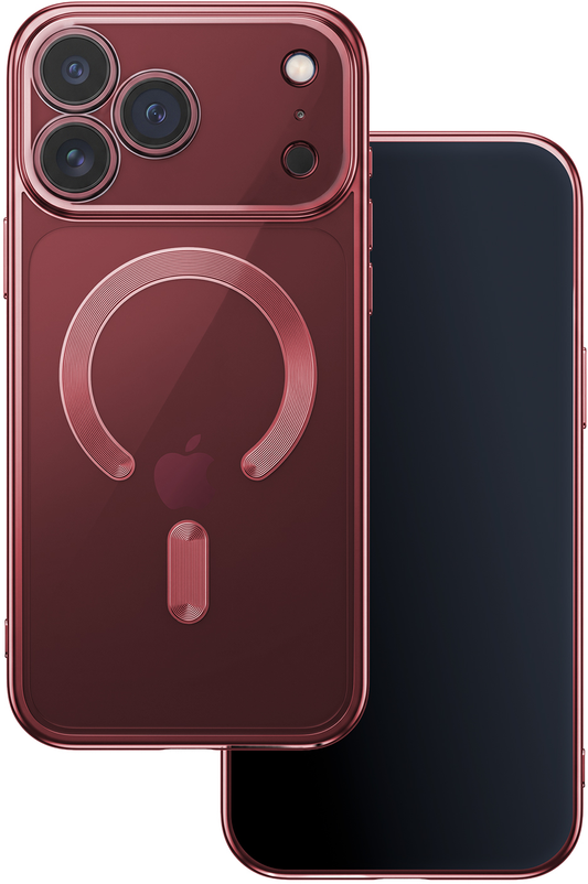 MagSafe-hoesje voor Apple iPhone 18 Pro / 17 Pro, OEM, Color Chrome Mag, Bordeaux