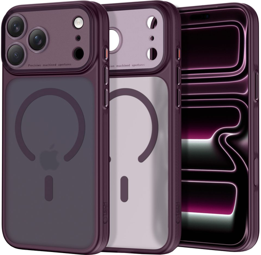 MagSafe-hoesje voor Apple iPhone 18 Pro / 17 Pro, Tech-Protect, MagPeak CC, Mat Bessenrood