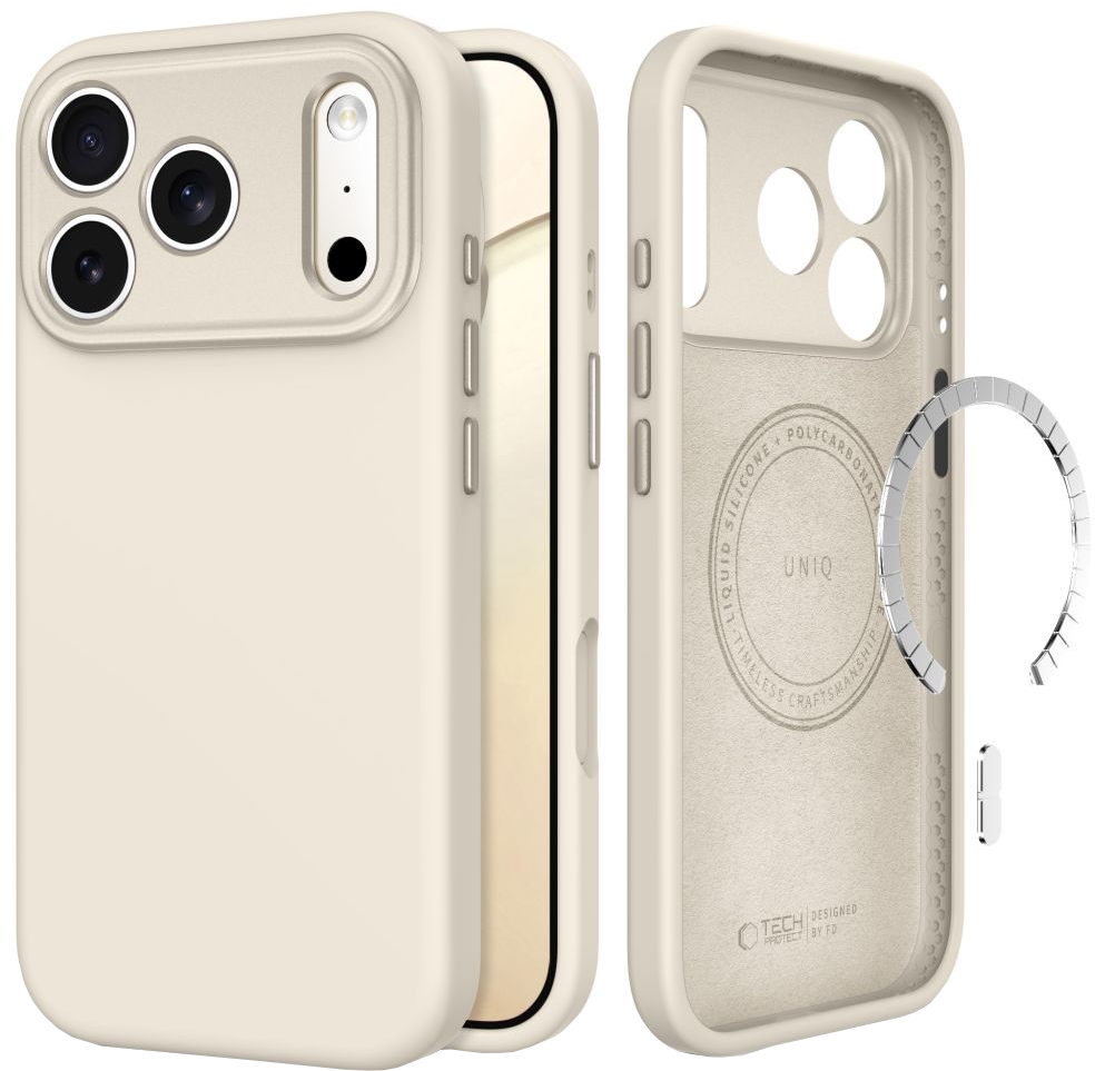 MagSafe-hoes voor Apple iPhone 18 Pro / 17 Pro, Tech-Protect, Uniq CC, Beige