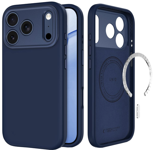 MagSafe-hoes voor Apple iPhone 18 Pro / 17 Pro, Tech-Protect, Uniq CC, Marineblauw
