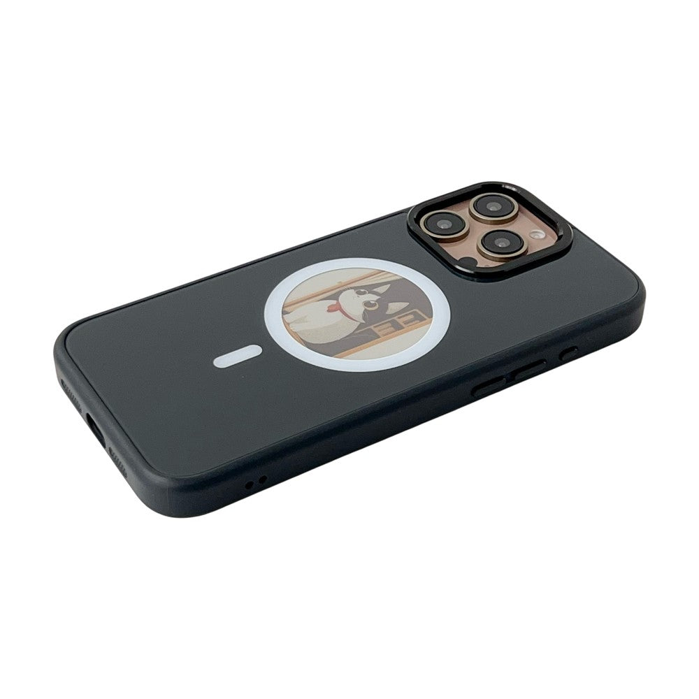 MagSafe-hoes voor Apple iPhone 14 Pro Max, OEM, Ronde Scherm Smart E-Ink, Zwart