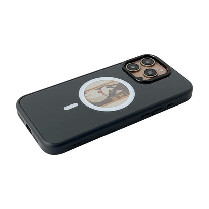 MagSafe-hoes voor Apple iPhone 15 Pro Max, OEM, Round Screen Smart E-Ink, Zwart