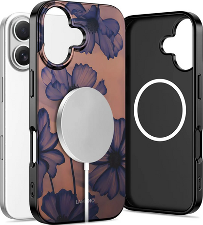 MagSafe Case for Apple iPhone 17, Tech-Protect, Lamano Velvet Night, Black