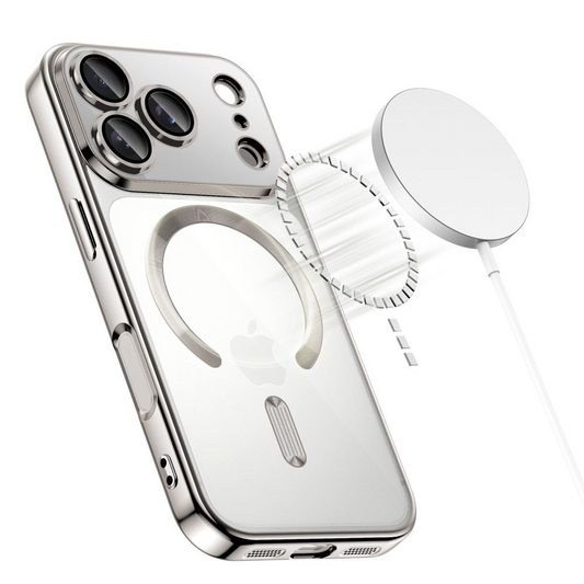 MagSafe hoesje voor Apple iPhone 17 Pro, Tech-Protect, Magflex, Zilver