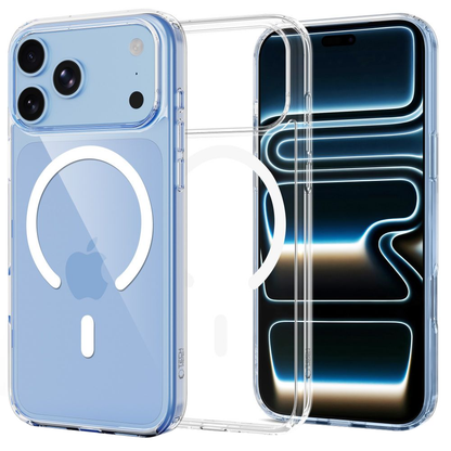 MagSafe-hoes voor Apple iPhone 18 Pro / 17 Pro, Tech-Protect, Flexair Hybrid met schermbeschermer, Transparant