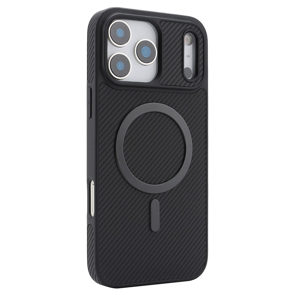 MagSafe-hoes voor Apple iPhone 17 Pro Max, OEM, Carbon Metal Ring, Zwart