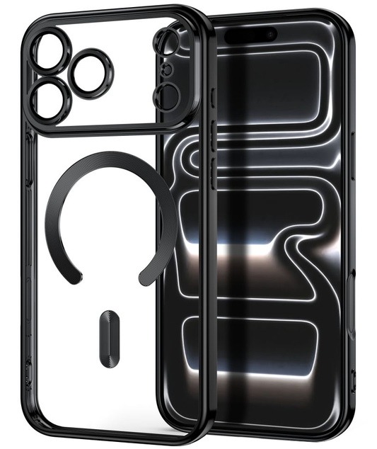 MagSafe-hoesje voor Apple iPhone 18 Pro Max / 17 Pro Max, Tech-Protect, Magflex, Zwart Satijn