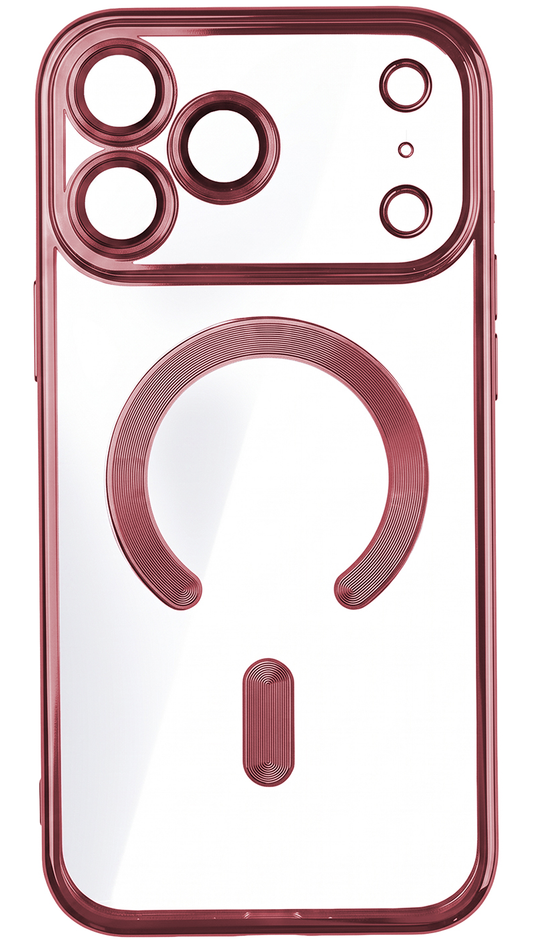 MagSafe-hoesje voor Apple iPhone 18 Pro / 17 Pro, OEM, Color Chrome Mag, Bordeaux