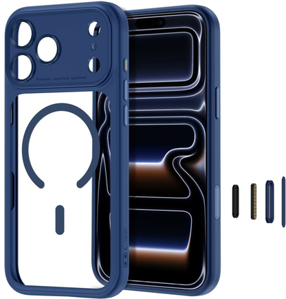 MagSafe-hoesje voor Apple iPhone 18 Pro Max / 17 Pro Max, Tech-Protect, MagPeak CC, Marineblauw