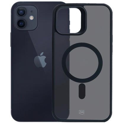 MagSafe-hoesje voor Apple iPhone 12 / 12 Pro, 3MK, Smoke MagCase, Zwart