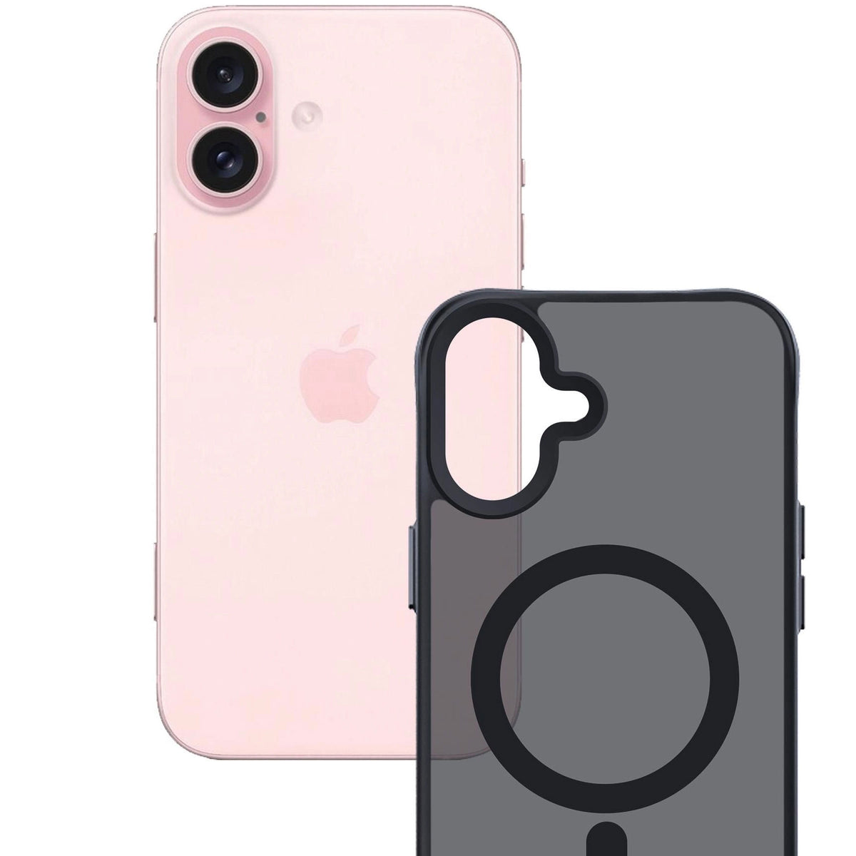 MagSafe-hoesje voor Apple iPhone 16, 3MK, Smoke MagCase, Zwart