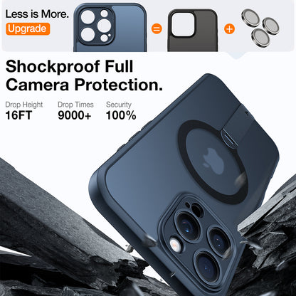 MagSafe hoesje voor Apple iPhone 16 Pro Max, Torras, Pstand Spin, Zwart