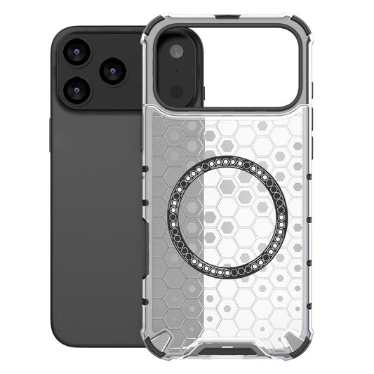 MagSafe hoes voor Apple iPhone 17 Pro Max, Techsuit, HoneyComb Shield, Wit