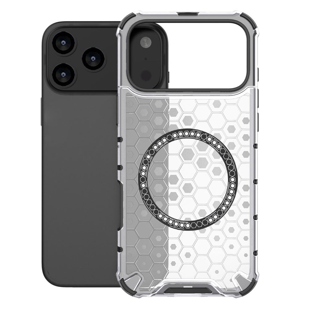 MagSafe hoesje voor Apple iPhone 17 Pro, Techsuit, HoneyComb Shield, Wit