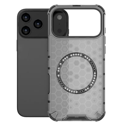 MagSafe hoes voor Apple iPhone 17 Pro, Techsuit, HoneyComb Shield, Zwart