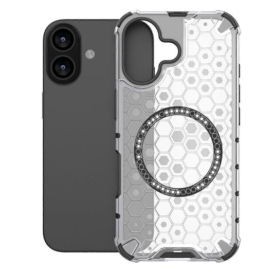 MagSafe hoesje voor Apple iPhone 17, Techsuit, HoneyComb Shield, Wit