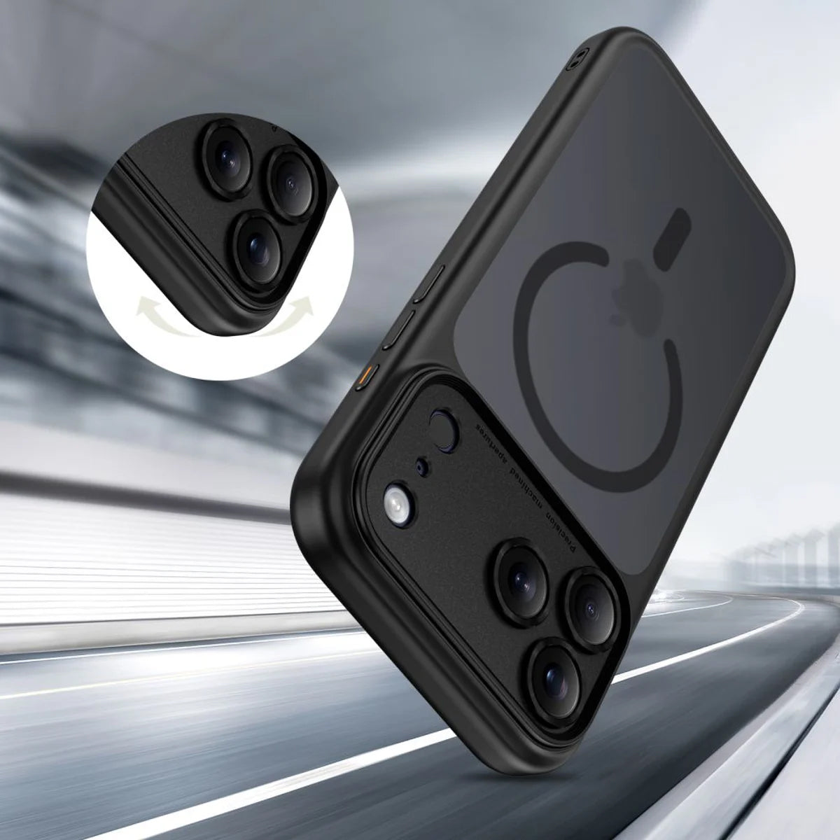 MagSafe Case for Apple iPhone 17 Pro Max, Tech-Protect, MagPeak, Matte Black