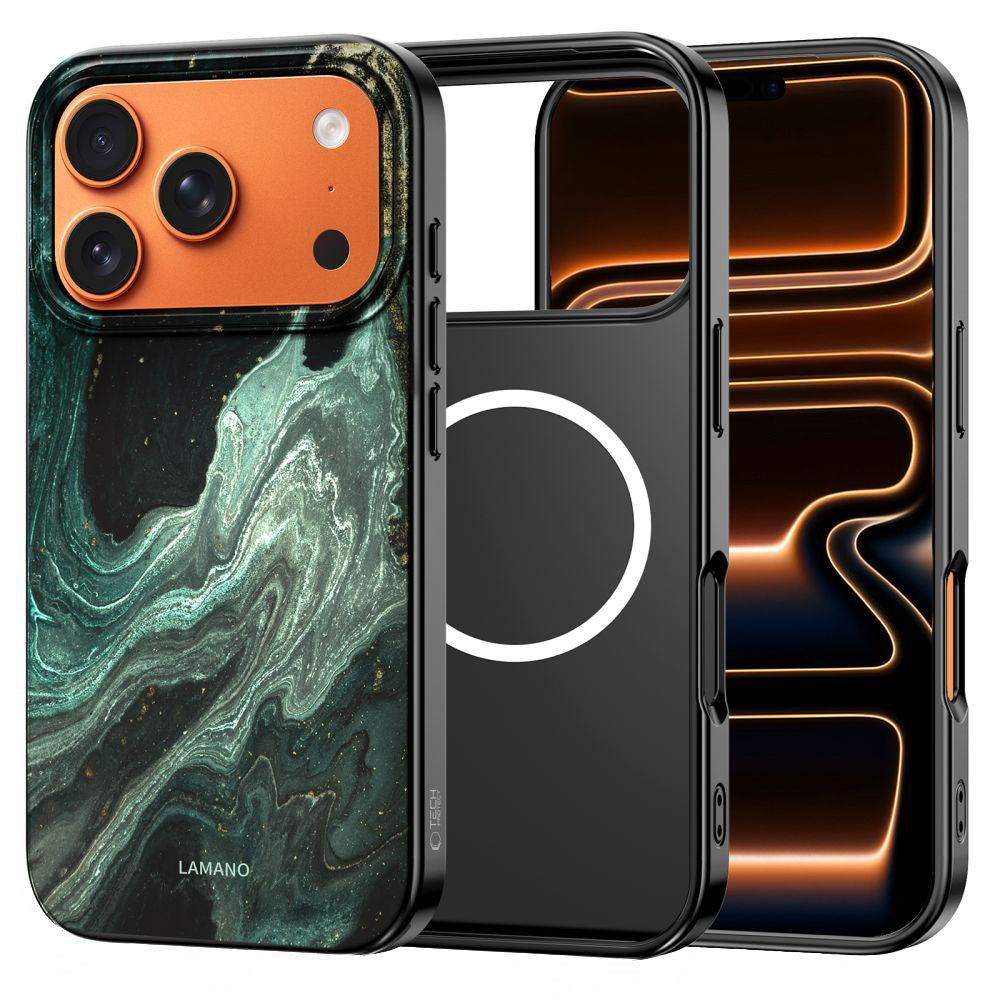 MagSafe Case for Apple iPhone 17 Pro Max, Tech-Protect, Lamano Aura, Green