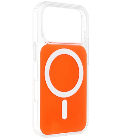 MagSafe-hoes voor Apple iPhone 17e / 16e, OEM, Clear Fusion Mag Cover, Oranje