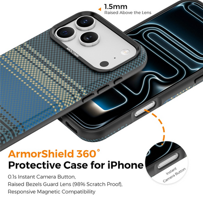 MagSafe-hoesje voor Apple iPhone 17 Pro, OEM, Gradient Rainbow, Marineblauw