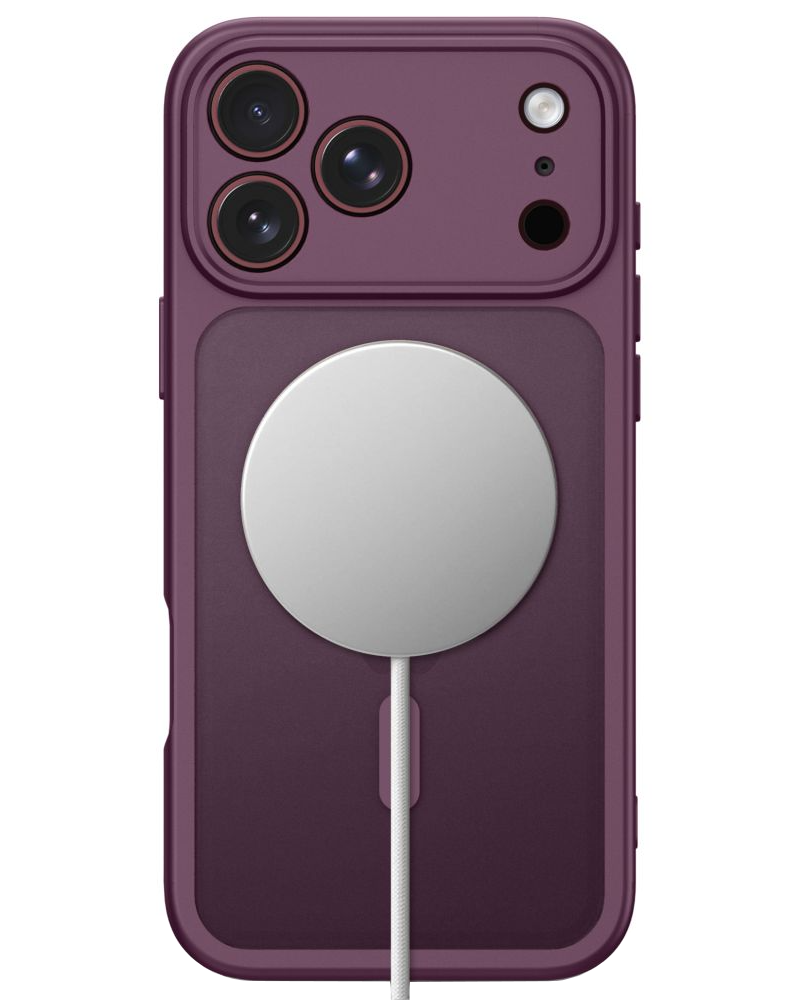 MagSafe-hoesje voor Apple iPhone 18 Pro / 17 Pro, Tech-Protect, BasicMag, Mat bordeauxrood