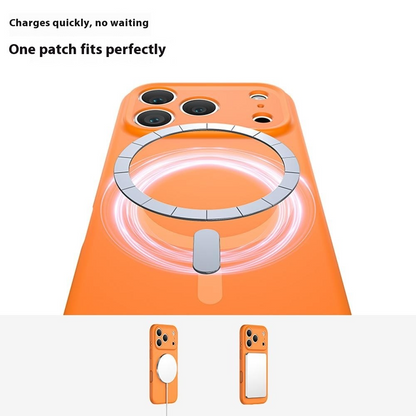 MagSafe-hoesje voor Apple iPhone 17 Pro Max, OEM, vloeibaar siliconen, oranje