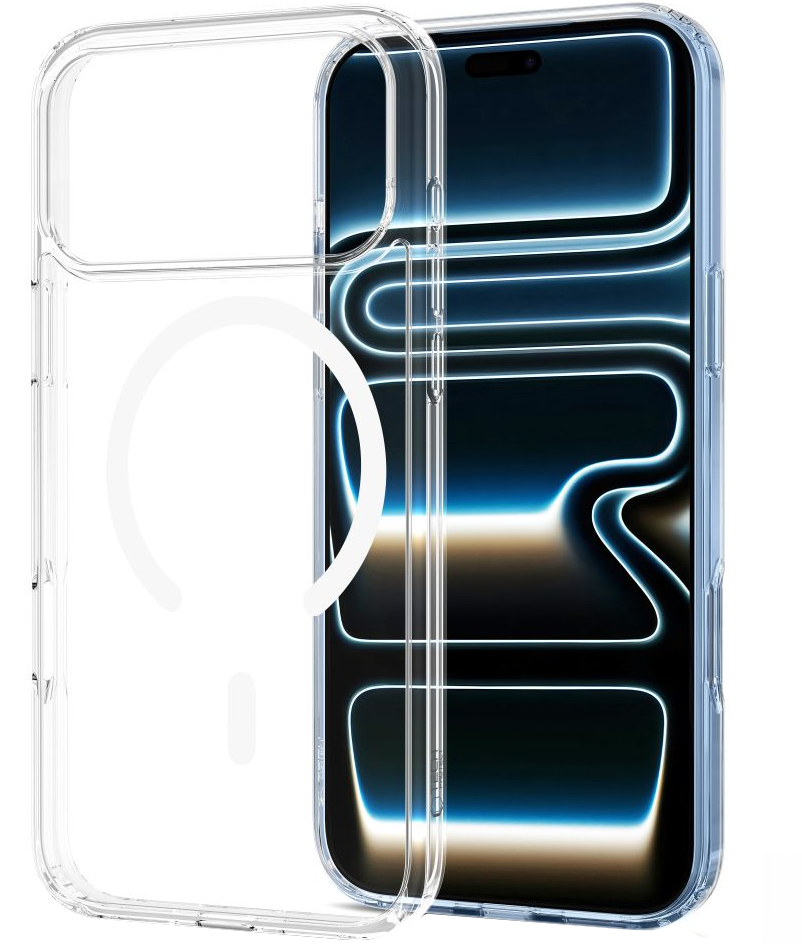 MagSafe-hoes voor Apple iPhone 18 Pro / 17 Pro, Tech-Protect, Flexair Hybrid met schermbeschermer, Transparant
