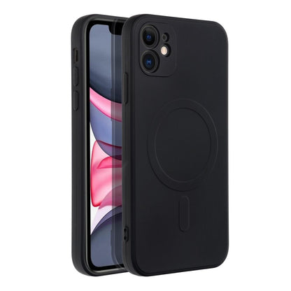 MagSafe-hoesje voor Apple iPhone 11, OEM, Silicone Mag, Zwart