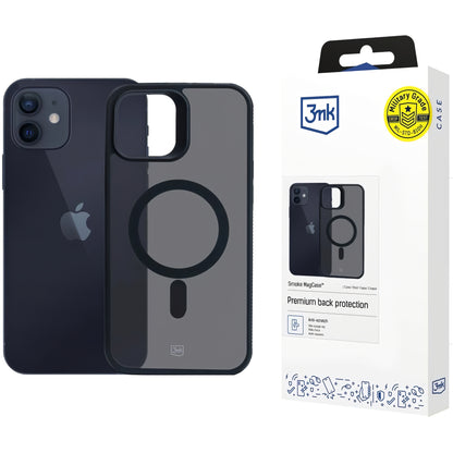 MagSafe-hoesje voor Apple iPhone 12 / 12 Pro, 3MK, Smoke MagCase, Zwart