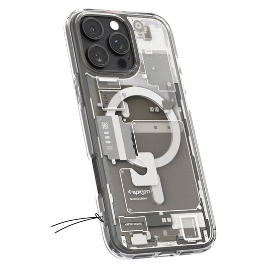 MagSafe hoesje voor Apple iPhone 16 Pro Max, Spigen, Ultra Hybrid Zero One, Grijs ACS08381