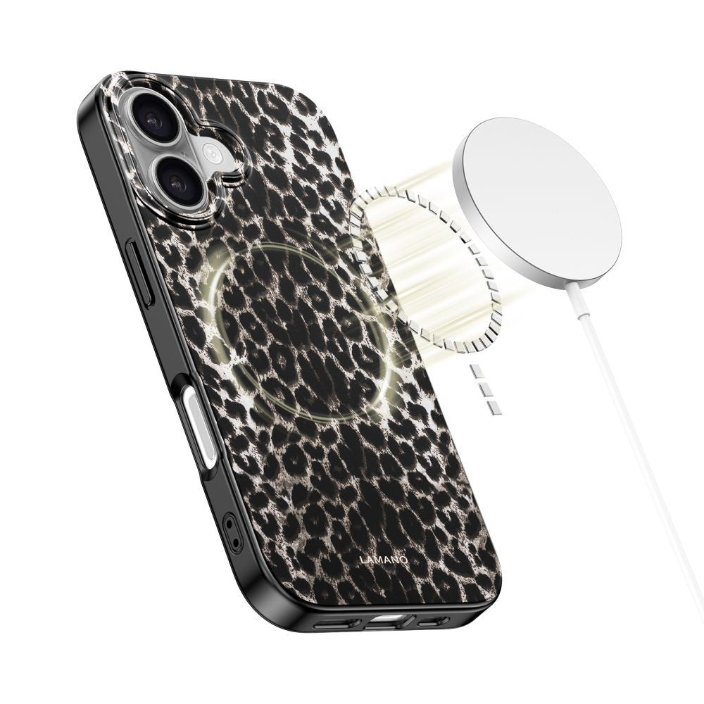MagSafe hoesje voor Apple iPhone 17, Tech-Protect, Lamano Leopard, Zwart