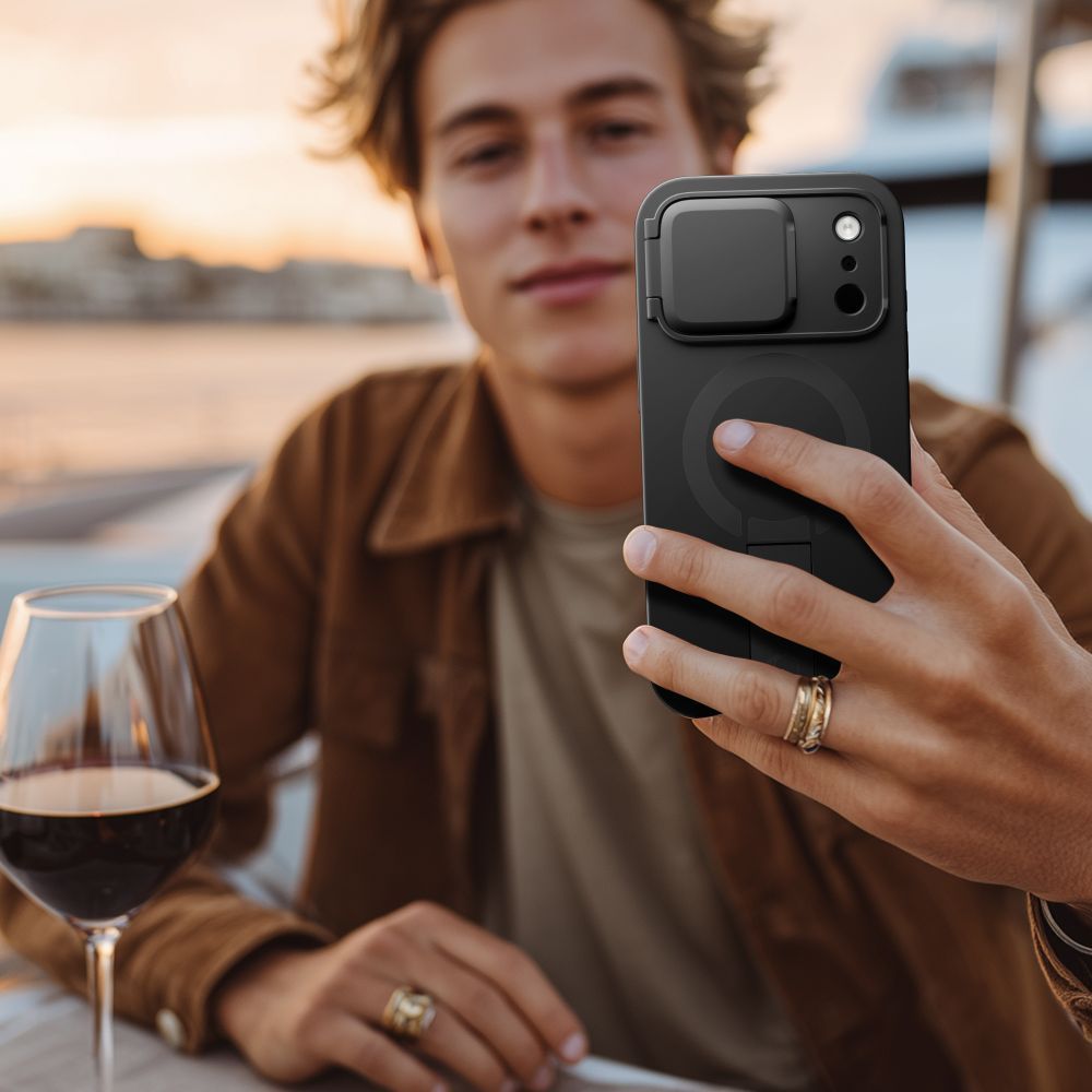 MagSafe hoesje voor Apple iPhone 17 Pro Max, Tech-Protect, Kevlar Aura, Zwart