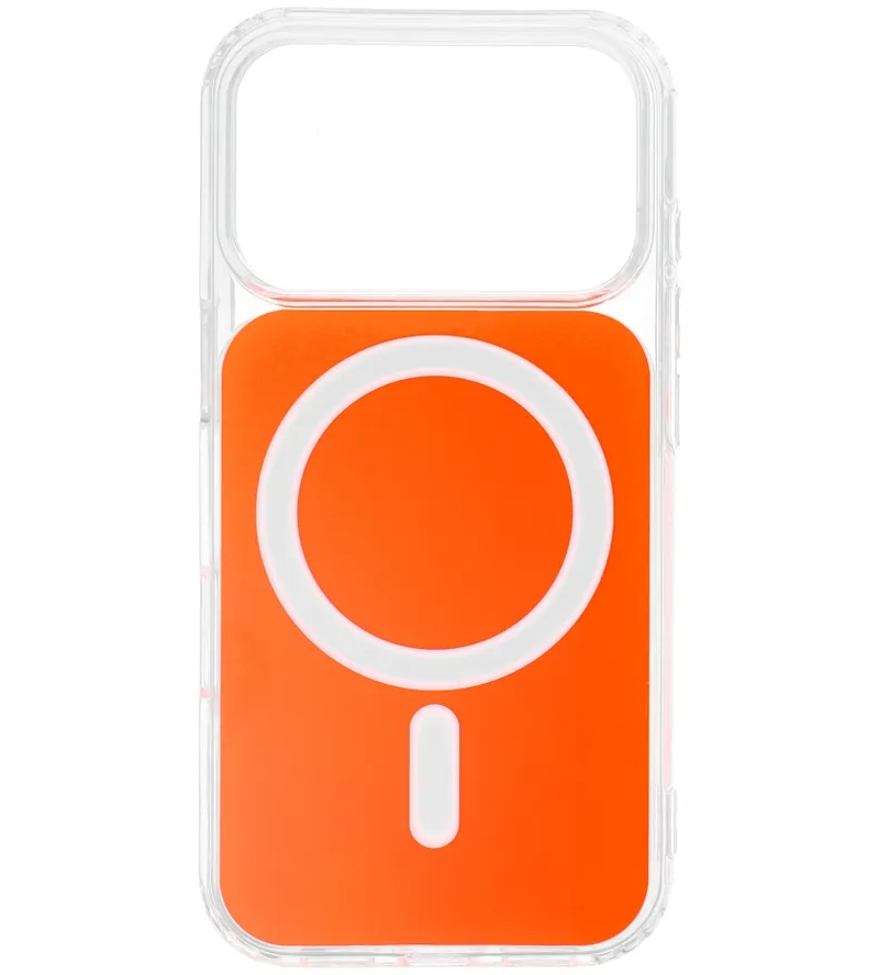 MagSafe-hoes voor Apple iPhone 17e / 16e, OEM, Clear Fusion Mag Cover, Oranje