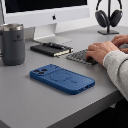 MagSafe-hoesje voor Apple iPhone 18 Pro Max / 17 Pro Max, Tech-Protect, BasicMag, Mat Marineblauw