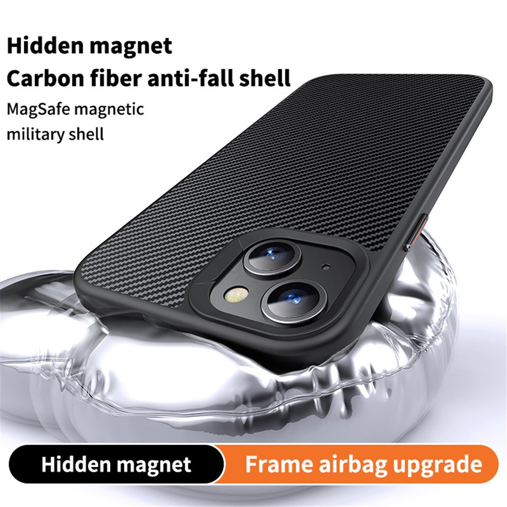 MagSafe-hoesje voor Apple iPhone 15, OEM, Carbon, Zwart