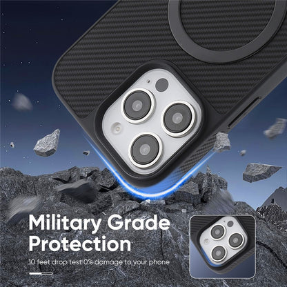 MagSafe-hoesje voor Apple iPhone 16 Pro, OEM, Carbon Metal Ring, Zwart