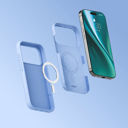 MagSafe Case for Apple iPhone 18 Pro / 17 Pro, Etteri, Silicone Mag, Blue