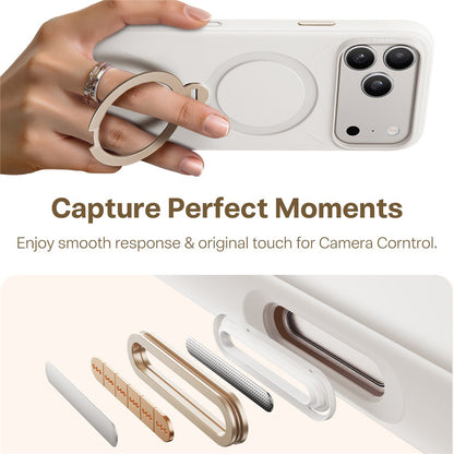 MagSafe hoesje voor Apple iPhone 17 Pro Max, Torras, QPRO Silicone, Wit