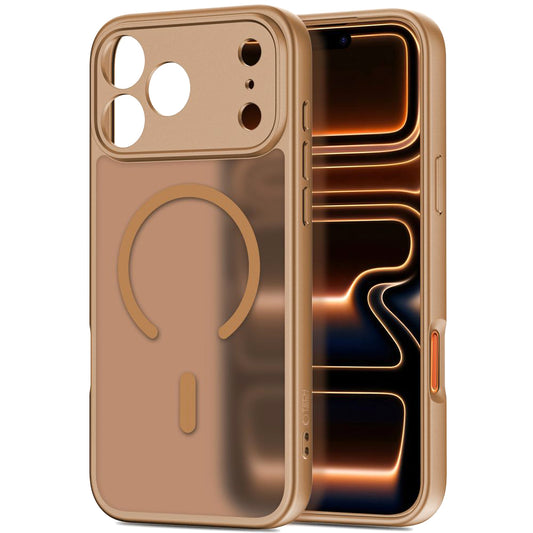 MagSafe hoesje voor Apple iPhone 17 Pro Max, Tech-Protect, BasicMag, Mat Bruin