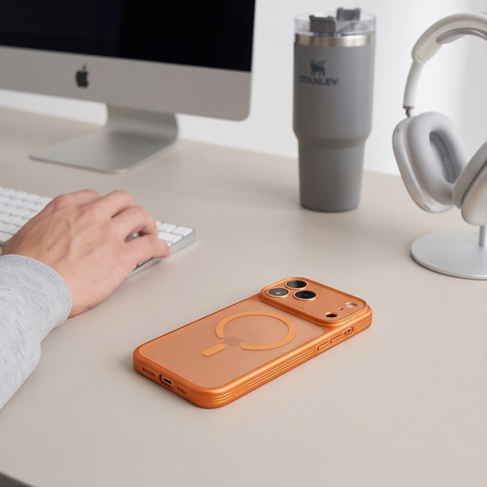 MagSafe-hoes voor Apple iPhone 18 Pro Max / 17 Pro Max, Tech-Protect, MagPrime CC, Mat Oranje