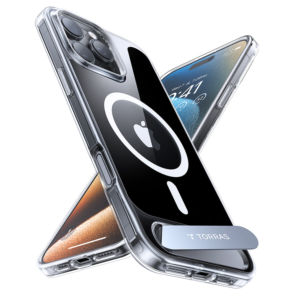 MagSafe Case for Apple iPhone 16 Pro Max, Torras, Pstand, Transparent