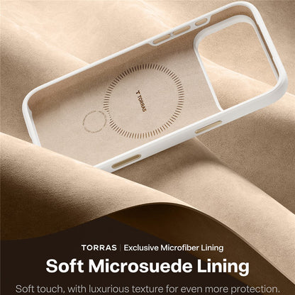 MagSafe hoesje voor Apple iPhone 17 Pro Max, Torras, QPRO Silicone, Wit