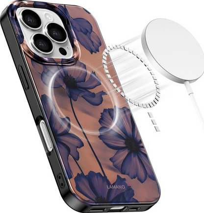 MagSafe hoesje voor Apple iPhone 16 Pro Max, Tech-Protect, Lamano Velvet Night, Zwart