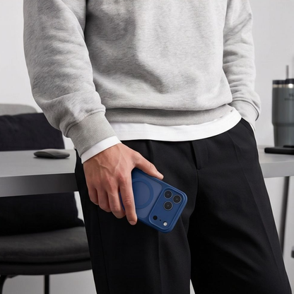 MagSafe-hoesje voor Apple iPhone 18 Pro Max / 17 Pro Max, Tech-Protect, BasicMag, Mat Marineblauw