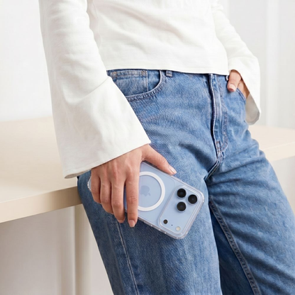MagSafe-hoes voor Apple iPhone 18 Pro / 17 Pro, Tech-Protect, Flexair Hybrid met schermbeschermer, Transparant
